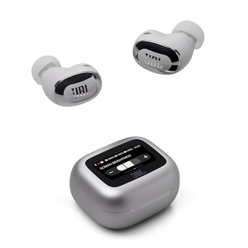 JBL Live Buds 3, Wireless Earbud Headphones with Bluetooth, 40h Battery Life, True Adaptive Noise Cancelling and High-Resolution JBL Signature Sound, IP55 Waterproof, Silver