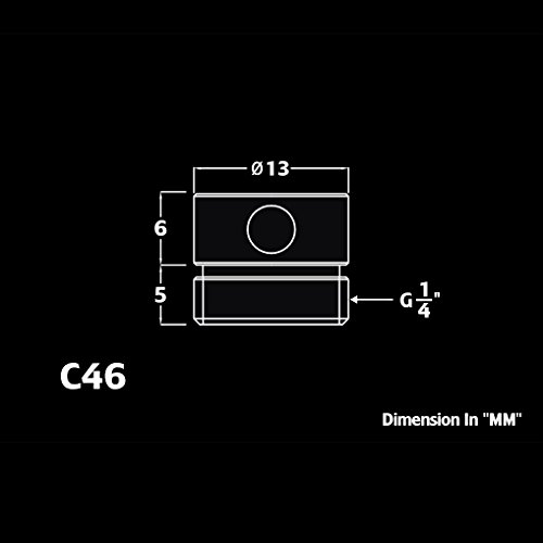 Bitspower G1/4" Anti-Cyclone Adapter, Royal Blue