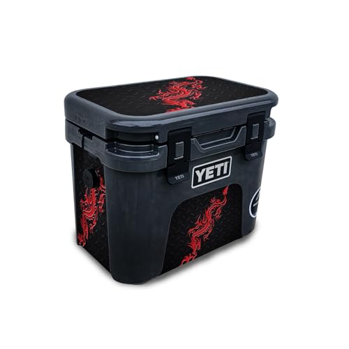 Skin Compatible with Yeti Roadie 15 Hard Cooler - Red Dragon - Premium 3M Vinyl…