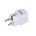 TESSAN Universal Travel Plug Adapter USA to The Most of Europe Travel Prong Adapter Plug Kit (Germany/FranceType E/F(white))