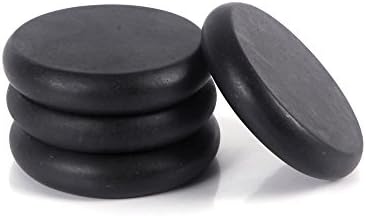 Aboval 4Pcs Professional Massage Stones Natural Lava Basalt Hot Stone for Spa, Massage Therapy (3.14 x 3.14in)