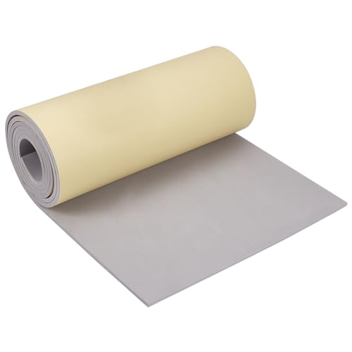 BENECREAT 78.7x11.8 Inch Self-Adhesive EVA Foam Roll, 5mm Thick Light Grey Waterproof Insulation Foam Sheet for Festival Cosplay Art Supplies Crafts Furniture Protection