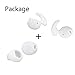 Ear Gels Earplugs Coverage for Samsung Galaxy S6/S6 Edge Stereo Headset Earphones, OCARLY Silicone Cover Ear Gels with Wing Anti Slip Sport Hook for SAMSUNG S6 S7 Edge Headphones 4 Pairs (white)