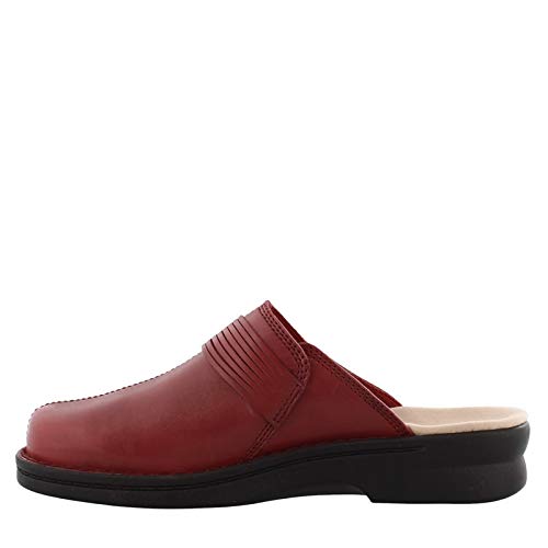 Clarks Womens Patty Lorene Slip On Clog Shoes, Red Leather, US 10 W - Image 4
