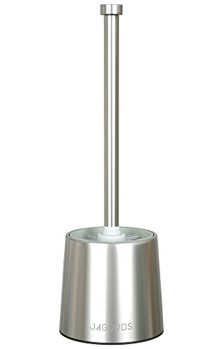 JAGURDS Toilet Brush with Holder Stainless Steel Bowl Cleaner - Perfect for Cleaning and Scrubbing Bathroom Floors and Accessories