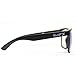 GloFX Bridge Diffraction Glasses – Flat Black – Blue Mirror
