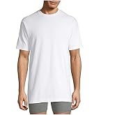 Stafford Men's Tall Crew Neck 100% Heavyweight Undershirt 4 Pack LT White