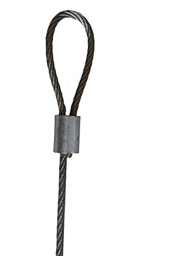 Accessbuy 100 Pieces Aluminum Crimping Loop Sleeve for 1/8 Inch Diameter Wire Rope and Cable