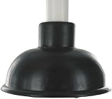 Merriway BH01938 100mm Sink Plunger 4 Inch Cup 225mm Plastic Handle White Black view 3