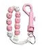 Pink & White Rhinestone Bead Golf Score Counter NEW