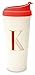 Kate Spade New York Initial Insulated Thermal Mug, 16 Ounce Travel Tumbler, K (red)