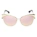 Sunny&Love Women Oversized Cat Eye Sunglasses Mirror Eyewear With Case