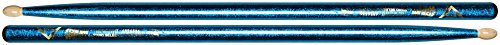 Vater Percussion Color Wrap 5A Drumsticks, Blue Sparkle, Wood Tip