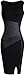 jeansian Women's Faux Leather Sleeveless Bodycon Dress WKD227 Black L