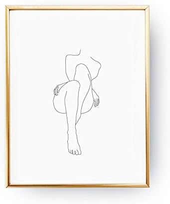 Female Nudity Print, Feminine Poster, Simple Fashion Art, Female Body, Fine Line Art, Black And White, Naked Print, Woman Art, Minimal Art