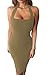 Prograce Hipsters Strapless Halter Fitted Bodycon Prom Patry Bandage Dress Khaki S