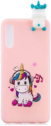 FNBK Phone Case Comptible with Galaxy A50 Case Shockproof Soft Silicone Music Unicorn Design Back Cover for Kids