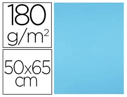 Liderpapel - Cardstock 50 x 65cm 180g/m² Turquoise Blue Pack of 25