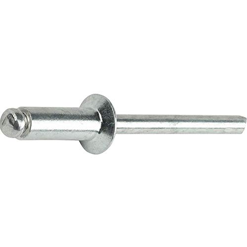 Premium Aluminum Blind Rivets 100pcs 3/16 x1 Inch(5x25mm),Self-Plugging Open End Dome Head Decorating Fastener Nails Pop Rivets