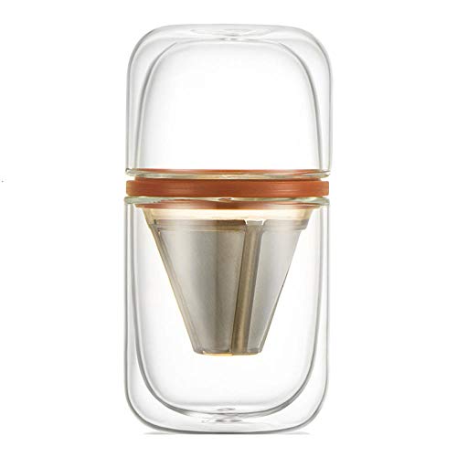 Winpavo Kaffeefiltern Permanentfilter Tragbare Reise Business Glas Kaffeemaschine Set Kaffeetropfer Kaffeetropfen… – Bild 3