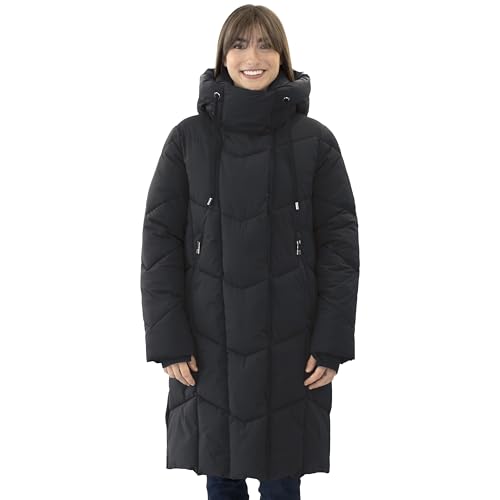 Nine West Women’s Long Puffer Coat with Hood | 40.5 Inch Quilted Winter Jacket,…