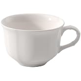 Villeroy &amp; Boch Manoir 7-1/2-Ounce Tea Cup | Creamy White porcelain tea cup, filigree relief, made in Germany, dishwasher and microwave safe, an elegant tea companion