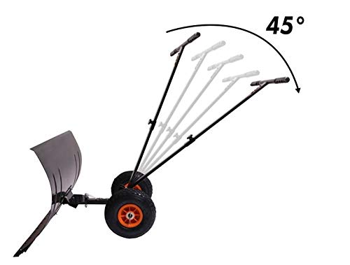 MD Sales Force Premium Snow Shovel, Wheeled Snow Pusher, Durable Wheeled Snow Pusher - Time and Energy Saving Snow Removal Tool