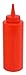 New Star Foodservice 26313 Squeeze Bottles, Plastic, 12 oz, Red, Pack of 6