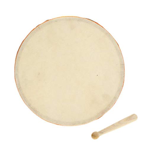difcuyg5Ozw Wooden Drum Two-sided Percussion Musical Instrument Durable Easy Use Kids Toddler Toy with Stick