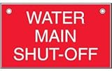 Engraved Plastic Water Main Shut-Off Sign