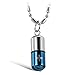 Flongo Fashion Pill Case Capsule Pendant Necklace Stainless Steel Mens Womens, 22 inch Chain, Cross Medicine Keepsake Pendant Necklace