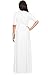 KOH KOH Womens Half Sleeve Elegant Evening Long Maxi Dress with Belt