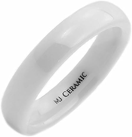 Ceramic Wedding Band Classic High Polished Ring Varying Colors and Widths to Choose From