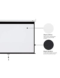 Pantalla de proyector manual para proyección de películas 16:9 HD sin arrugas para cine en casa, escuela, oficina, interior LYH