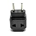 OREI 2 in 1 USA to Europe, Russia, Italy Adapter Plug (Type C) - 4 Pack, Black