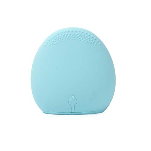 Mini Silicone Facial Cleansing Brush - FEITA Waterproof Silicon Face Cleaner and Electric Masager System for All Skin Types (Blue)
