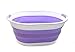 SAMMART 39L Collapsible Plastic Laundry Basket-Oval Tub/Basket-Foldable, Storage Container-Space Saving Laundry Hamper, Water capacity: 30L (Lt. Purple), Size: 24 x 17.7 x 10.75 inches
