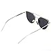 GAMT Mirrored Cat Eye Sunglasses Metal Frame Flat Lens Women Sunglasses