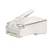 Postta Shielded RJ45 CAT5E CAT6 Crimp Connector 8P8C STP Gold Plated Ethernet Network Cable Plug 50 Pieces