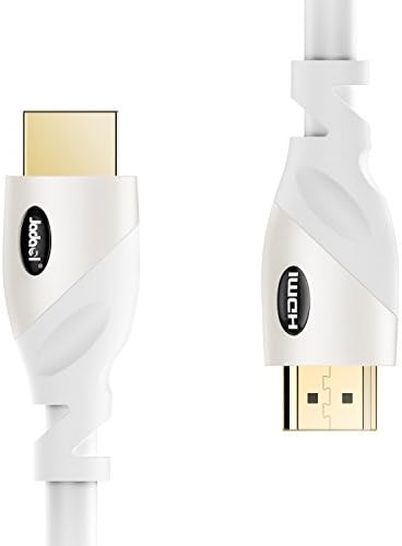 HDMI Cable - Ultra High Speed 18Gbps - HDMI 2.0b Ready - 26AWG Video 4K UHD 2160p HD 1080p 3D - Audio Return &amp; Ethernet with Gold Plated Connectors for TV Xbox PlayStation PS3 PS4 (15 Ft, White)