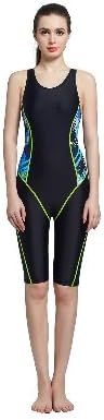 EASEA Women`s Backless Splice One Piece Swimsuit Black/Yellow Line XL