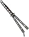 Icetek Sports Metal Practice Bali Song Butterfly Trainer Knife, Black