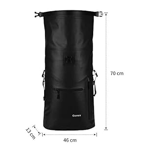 Schnorchelmasken 31jJ6rOOoLL. SS300 100% Wasserdicht: Aus strapazierfähigem hochfestem PVC & Reißverschlüsse und gut verschlossen durch Heißpressen, die die obere Öffnung 3-4 mal und fixieren mit dem Gurtband vollständig wasserdicht Roll ist alles ideal Ihre Einzelteile trocken zu halten An .. ideal Rucksack für Kajak, Rudern, Rafting, Camping, Angeln und vieles mehr.
Wissenschaftliche Struktur: Innen mit verdicktem Fach für einen 14-Zoll-Laptop. Drei wasserdichte Außentaschen mit Reißverschluss bieten Platz für kleine Gegenstände wie Handy und Brieftasche, sind sicher und trocken.
Möglichkeiten anzupassen: Zum einen die obere Öffnung 3-4mal aufrollen und es gibt 3 Möglichkeiten, um die Öffnung zu justieren: 1- Setzen Sie die beiden Enden in die entsprechende Schnallen an der Seite jeweils ein und befestigen den mittleren Gurtband Schnalle; 2 - Verbindung die beiden Enden der Öffnung und befestigen der Schnalle; 3- Directly verknüpfen und die mittlere Gurtband Schnalle befestigen