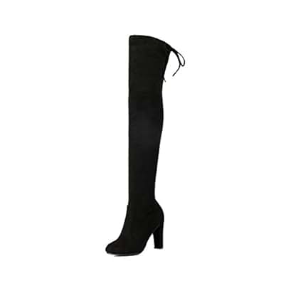 Dormery Women Over The Knee Boots Sexy PU Leather Square