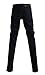 Mens Punk Hiphop Revits Pants Black Denim Jeans Pencil Trousers+Chain