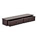 WELLAND Wall-Mounted Storage Shelf with 2 Drawers, Espresso
