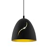 EGLO Hunningham Pendellamp, 1-lichts hanglamp, industrieel, vintage, modern, hanglamp van staal in zwart en goud, voor…
