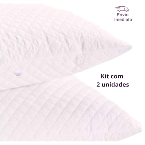 Kit 2 Protetor de Travesseiro Impermeável e Antialérgico Matelado 70x50 com Zíper - Capa de Proteção Contra Líquidos, Suor e Manchas, Antiácaro Silencioso