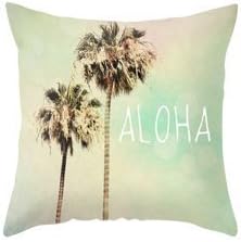 Decorative Pillow Cover Throw Tropical Hawaiian , Pineapple Cushion (aloha palm tree)