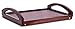 BirdRock Home Wooden Lap Desk Bed Tray | Breakfast Bed Tray with Wide Grip Handles | Folding Legs | Food Drink Snack Serving Bed Tray Table | Antique Walnut (Dark Brown) Finish